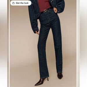 Reformation Cynthia High Rise Straight Jeans - Ondine Like New